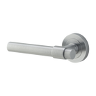 Door Lever Helsinki Rose Round Concealed Fix Left Hand Fixed Brushed Chrome L137xP61mm BPD52mm in Brushed Chrome