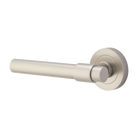 Door Lever Helsinki Rose Round Concealed Fix Left Hand Fixed Satin Nickel L137xP61mm BPD52mm in Satin Nickel
