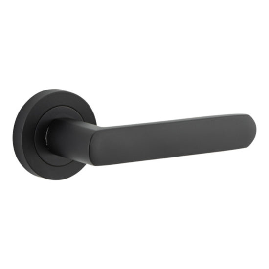 Door Lever Osaka Round Rose Matt Black D52xP55mm

(Latch/Lock Sold Separately) in Matt Black