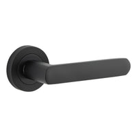 Door Lever Osaka Round Rose Matt Black D52xP55mm
(Latch/Lock Sold Separately) in Matt Black