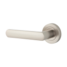Door Lever Osaka Rose Round Concealed Fix Left Hand Fixed Satin Nickel L120xP55mm BPD52mm in Satin Nickel