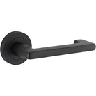 Door Lever Baltimore Return Round Rose Matt Black D52xP58mm
(Latch/Lock Sold Separately) in Matt Black