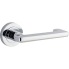 Door Lever Baltimore Return Round Rose Polished Chrome D52xP58mm
(Latch/Lock Sold Separately) - Half Set in Polished Chrome