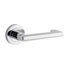 Door Lever Baltimore Return Rose Round Concealed Fix Right Hand Fixed Polished Chrome L128xP57mm BPD52mm in Polished Chrome