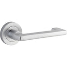 Door Lever Baltimore Return Round Rose Brushed Chrome D52xP58mm
(Latch/Lock Sold Separately) in Brushed Chrome
