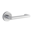 Door Lever Baltimore Return Rose Round Concealed Fix Right Hand Fixed Brushed Chrome L128xP57mm BPD52mm in Brushed Chrome