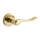 Door Lever Stirling Round Rose Polished Brass D52xP64mm
(Latch/Lock Sold Separately) in Polished Brass