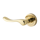 Door Lever Stirling Rose Round Concealed Fix Left Hand Fixed Polished Brass L116xP65mm BPD52mm in Polished Brass