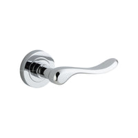 Door Lever Stirling Round Rose Polished Chrome D52xP64mm

(Latch/Lock Sold Separately) in Polished Chrome