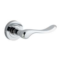 Door Lever Stirling Round Rose Polished Chrome D52xP64mm
(Latch/Lock Sold Separately) in Polished Chrome