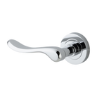 Door Lever Stirling Rose Round Concealed Fix Left Hand Fixed Polished Chrome L116xP65mm BPD52mm in Polished Chrome