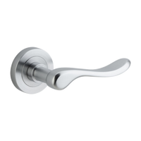 Door Lever Stirling Round Rose Brushed Chrome D52xP64mm
(Latch/Lock Sold Separately) in Brushed Chrome