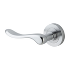 Door Lever Stirling Rose Round Concealed Fix Left Hand Fixed Brushed Chrome L116xP65mm BPD52mm in Brushed Chrome