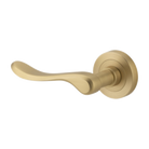 Door Lever Stirling Rose Round Concealed Fix Left Hand Fixed Brushed Brass L116xP65mm BPD52mm in Brushed Brass