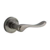 Door Lever Stirling Round Rose Distressed Nickel D52xP64mm
(Latch/Lock Sold Separately) in Distressed Nickel