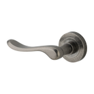 Door Lever Stirling Rose Round Concealed Fix Left Hand Fixed Distressed Nickel L116xP65mm BPD52mm in Distressed Nickel