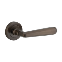 Iver Copenhagen Lever on Round Rose (Pair) — Signature Brass — LHTR20801