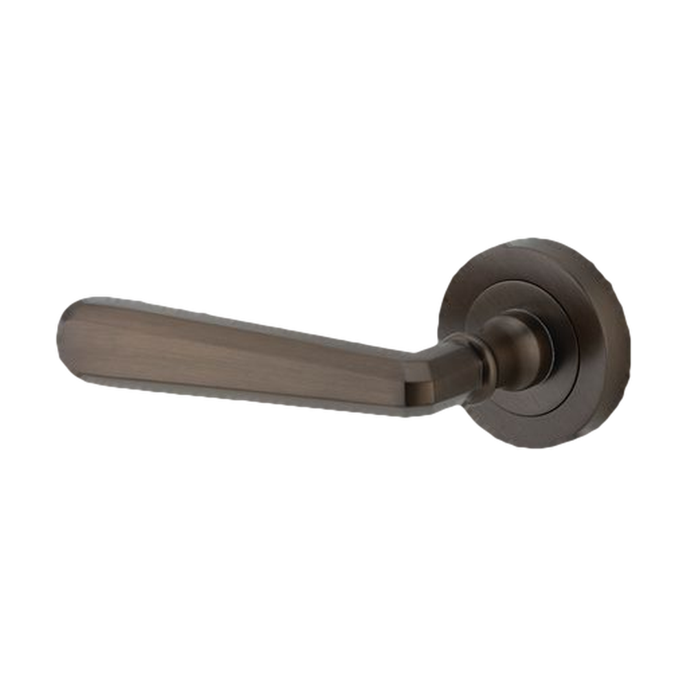 Iver Copenhagen Lever on Round Rose (Pair) — Signature Brass — LHTR20801LHF