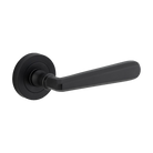 Iver Copenhagen Lever on Round Rose (Pair) — Matt Black — LHTR20803
