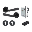Iver Copenhagen Lever on Round Rose (Pair) — Matt Black — LHTR20803KENTR60KK