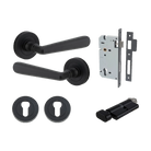 Iver Copenhagen Lever on Round Rose (Pair) — Matt Black — LHTR20803KENTR60KT
