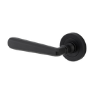 Iver Copenhagen Lever on Round Rose (Pair) — Matt Black — LHTR20803LHF
