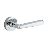 Iver Copenhagen Lever on Round Rose (Pair) — Polished Chrome — LHTR20804