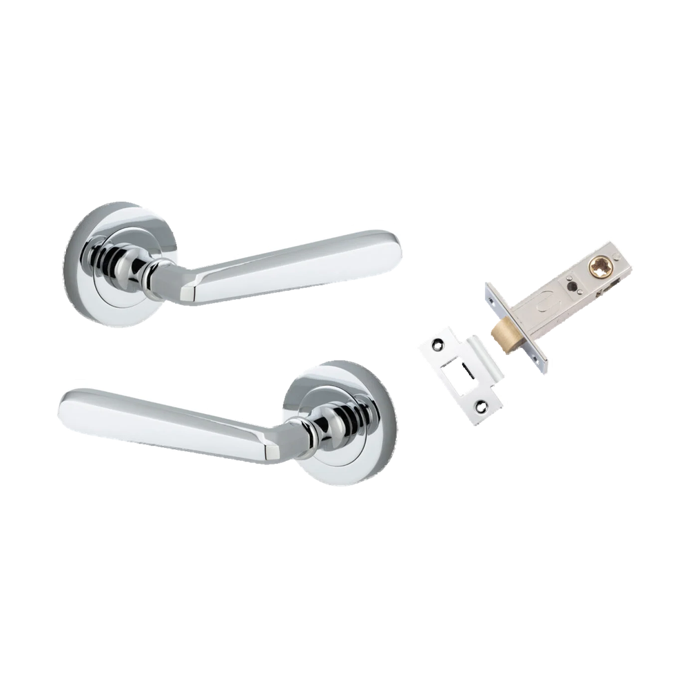 Iver Copenhagen Lever on Round Rose (Pair) — Polished Chrome — LHTR20804KPASS60