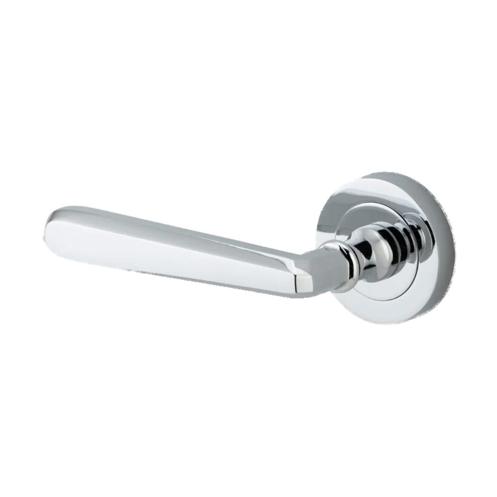 Iver Copenhagen Lever on Round Rose (Pair) — Polished Chrome — LHTR20804LHF