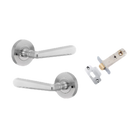 Iver Copenhagen Lever on Round Rose (Pair) — Brushed Chrome — LHTR20805KIBPRIV60