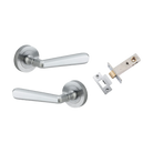 Iver Copenhagen Lever on Round Rose (Pair) — Brushed Chrome — LHTR20805KPASS60