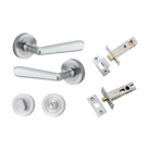 Iver Copenhagen Lever on Round Rose (Pair) — Brushed Chrome — LHTR20805KPRIV60