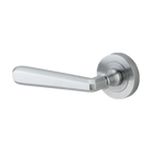 Iver Copenhagen Lever on Round Rose (Pair) — Brushed Chrome — LHTR20805LHF