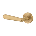 Iver Copenhagen Lever on Round Rose (Pair) — Brushed Brass — LHTR20806LHF