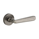 Iver Copenhagen Lever on Round Rose (Pair) — Distressed Nickel — LHTR20807