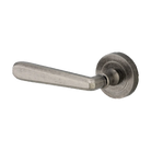 Iver Copenhagen Lever on Round Rose (Pair) — Distressed Nickel — LHTR20807LHF