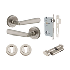 Iver Copenhagen Lever on Round Rose (Pair) — Satin Nickel — LHTR20809KENTR60KT