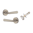 Iver Copenhagen Lever on Round Rose (Pair) — Satin Nickel — LHTR20809KIBPRIV60