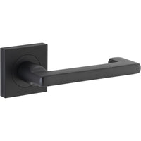 Door Lever Baltimore Return Square Rose Matt Black H52xW52xP58mm
(Latch/Lock Sold Separately) in Matt Black