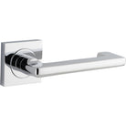 Door Lever Baltimore Return Square Rose Polished Chrome H52xW52xP58mm
(Latch/Lock Sold Separately) in Polished Chrome