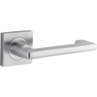 Door Lever Baltimore Return Square Rose Brushed Chrome H52xW52xP58mm
(Latch/Lock Sold Separately) in Brushed Chrome