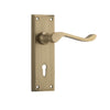 Door Lever Camden Lock Pair Satin Brass H152xW50xP60mm in Satin Brass