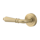 Door Lever Sarlat Rose Round Concealed Fix Left Hand Fixed Brushed Brass L111xP56mm BPD52mm in Brushed Brass