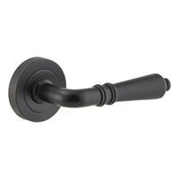 Door Lever Sarlat Round Rose Pair Matt Black D52xP58mm

(Latch/Lock Sold Separately) in Matt Black