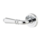 Door Lever Sarlat Rose Round Concealed Fix Left Hand Fixed Polished Chrome L111xP56mm BPD52mm in Polished Chrome
