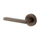 Door Lever Baltimore Rose Round Concealed Fix Left Hand Fixed Signature Brass L118xP57mm BPD52mm in Signature Brass