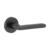 Door Lever Baltimore Round Rose Pair Matt Black
(Latch/Lock Sold Separately) in Matt Black