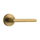 Door Lever Baltimore Round Rose Pair Brushed Brass D52xP58mm
(Latch/Lock Sold Separately) in Brushed Brass