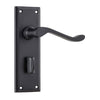 Door Lever Camden Privacy Pair Matt Black H152xW50xP60mm in Matt Black