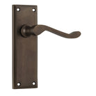 Door Lever Camden Latch Pair Antique Brass H152xW50xP60mm in Antique Brass